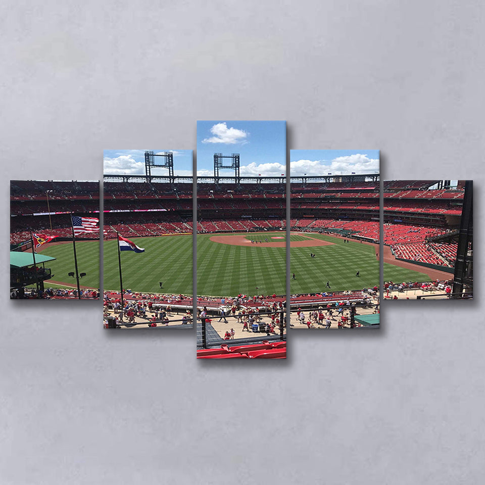 St Louis Cardinals Stadium Canvas Prints Busch Stadium Wall Art,Multi Panels,Sport Stadium Art Prints, Fan Gift