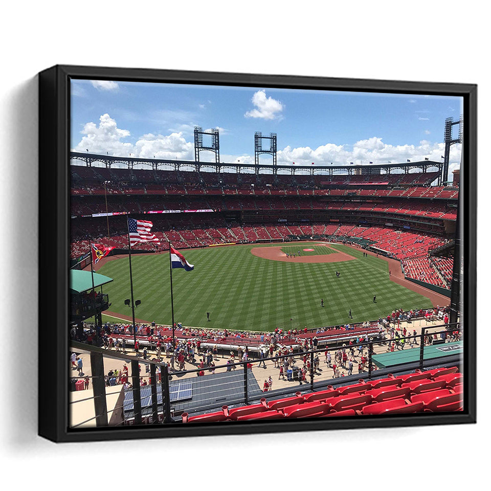 St Louis Cardinals Stadium Framed Canvas Prints Busch Stadium Wall Art,Sport Stadium Art Prints, Fan Gift