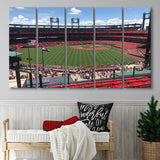 St Louis Cardinals Stadium Canvas Prints Busch Stadium Wall Art,Multi Panels B,Sport Stadium Art Prints, Fan Gift