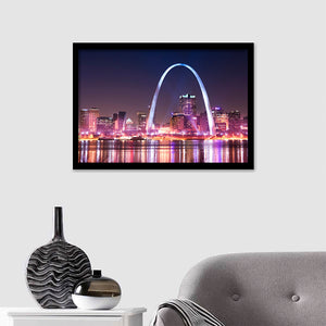 St Louis Skyline Framed Wall Art Prints - Framed Prints, Prints for Sale, Framed Art