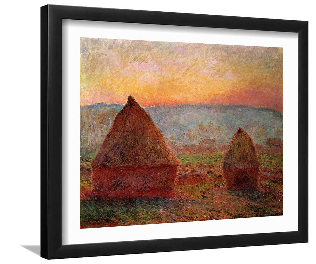 Stack By Claude Monet-Canvas art,Art Print,Frame art,Plexiglass cover