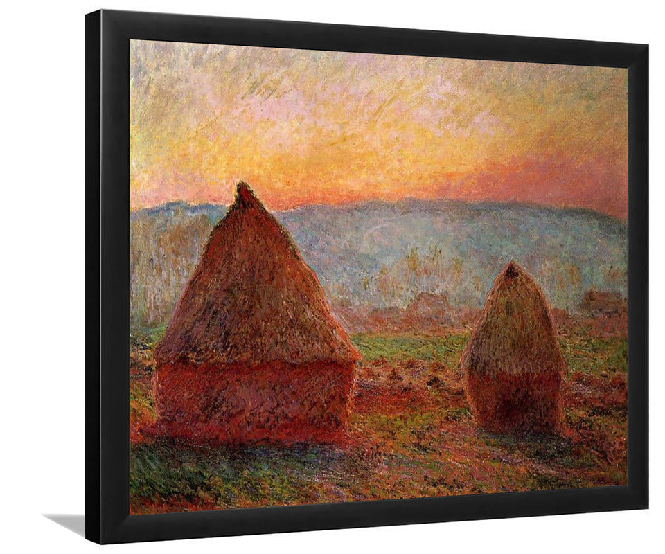Stack By Claude Monet-Art Print,Canvas Art,Frame Art,Plexiglass Cover