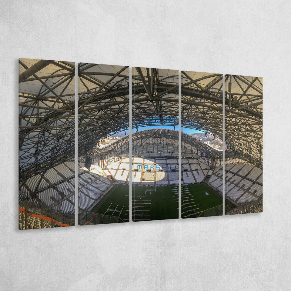 Stade Velodrome Wall Art Olympique Marseille Stadium Canvas Prints Football,Multi Panels B,Sport Stadium Art Prints, Fan Gift