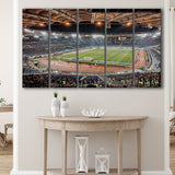 Stadio Olimpico Stadium Canvas Prints Roma Wall Art Lazio Poster,Multi Panels B,Sport Stadium Art Prints, Fan Gift