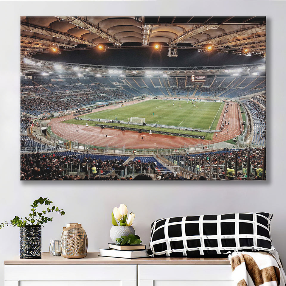Stadio Olimpico Stadium Canvas Prints Roma Wall Art Lazio Poster,Sport Stadium Art Prints, Fan Gift, Wall Decor