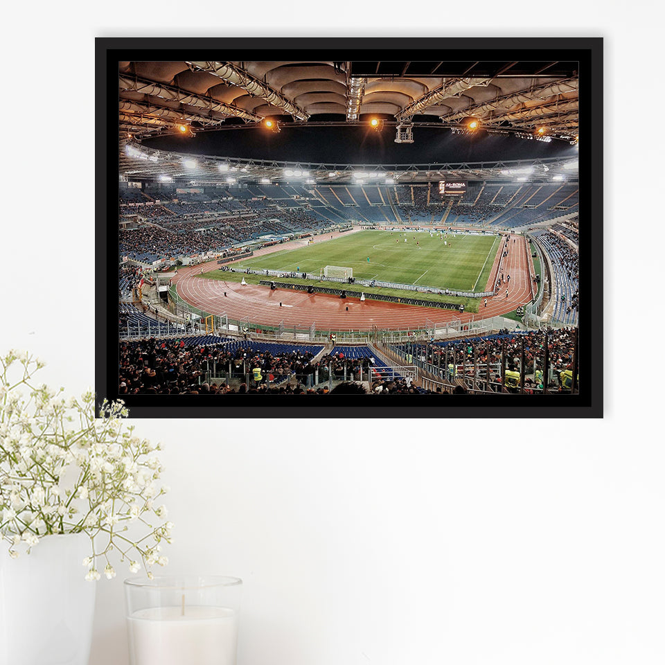 Stadio Olimpico Stadium Framed Canvas Prints Roma Wall Art Lazio Poster,Sport Stadium Art Prints, Fan Gift