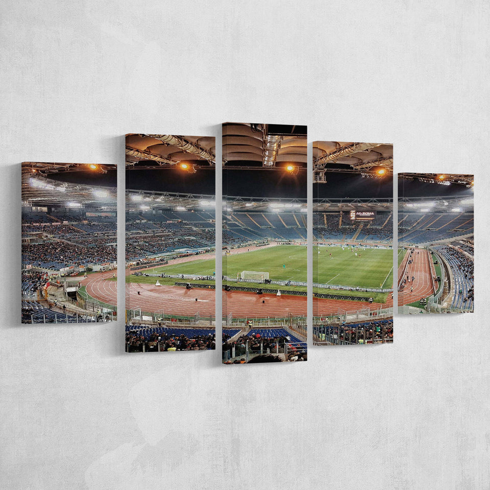 Stadio Olimpico Stadium Canvas Prints Roma Wall Art Lazio Poster,Multi Panels,Sport Stadium Art Prints, Fan Gift