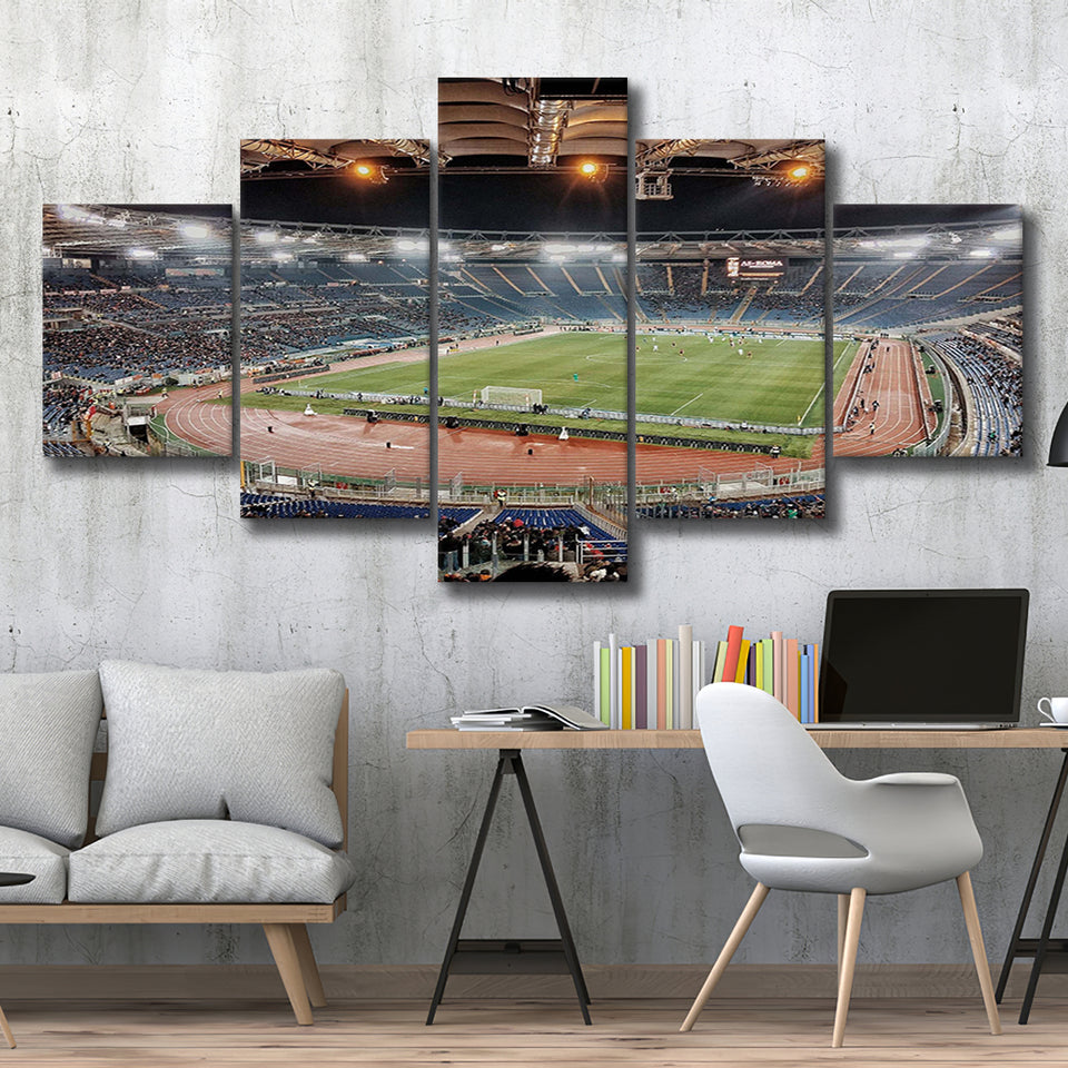 Stadio Olimpico Stadium Canvas Prints Roma Wall Art Lazio Poster,Multi Panels,Sport Stadium Art Prints, Fan Gift
