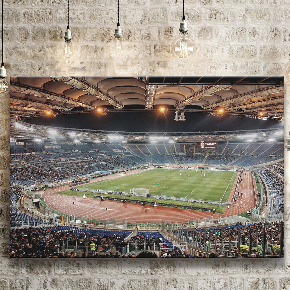 Stadio Olimpico Stadium Canvas Prints Roma Wall Art Lazio Poster,Sport Stadium Art Prints, Fan Gift, Wall Decor