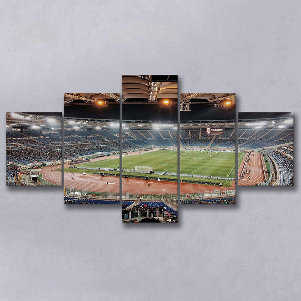 Stadio Olimpico Stadium Canvas Prints Roma Wall Art Lazio Poster,Multi Panels,Sport Stadium Art Prints, Fan Gift