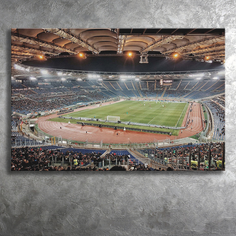 Stadio Olimpico Stadium Canvas Prints Roma Wall Art Lazio Poster,Sport Stadium Art Prints, Fan Gift, Wall Decor