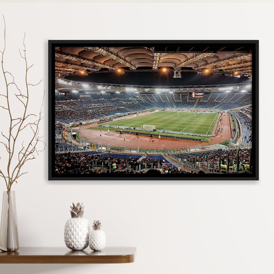 Stadio Olimpico Stadium Framed Canvas Prints Roma Wall Art Lazio Poster,Sport Stadium Art Prints, Fan Gift