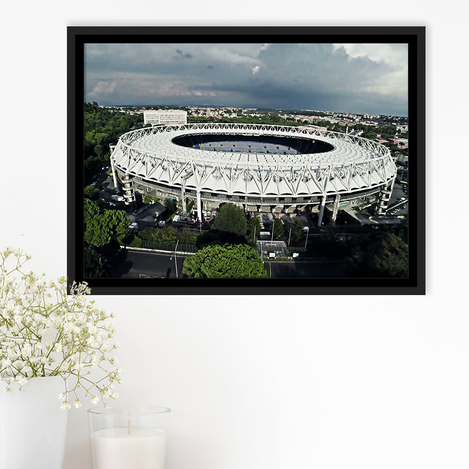 Stadio Olimpico, Stadium Canvas, Sport Art, Gift for him, Framed Canvas Prints Wall Art Decor, Framed Picture