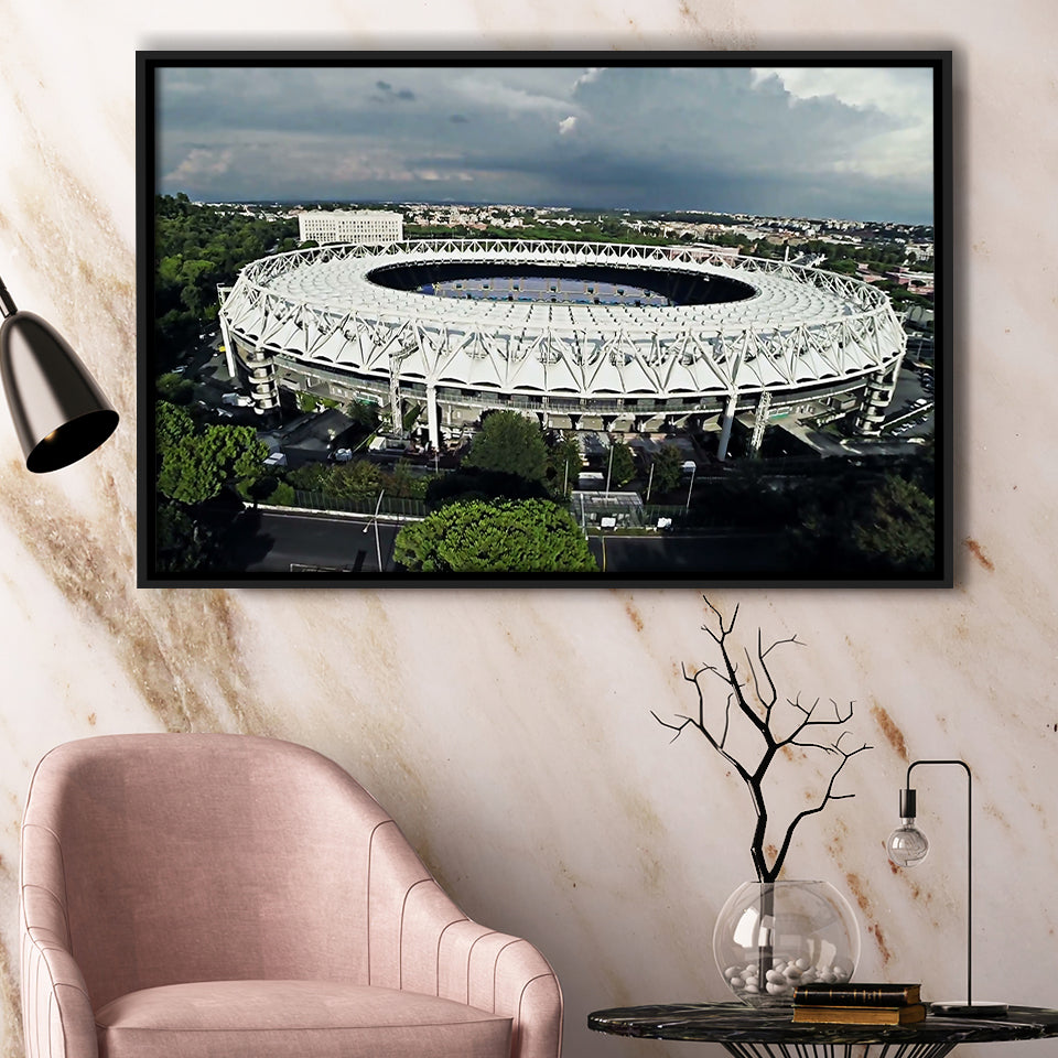 Stadio Olimpico, Stadium Canvas, Sport Art, Gift for him, Framed Canvas Prints Wall Art Decor, Framed Picture
