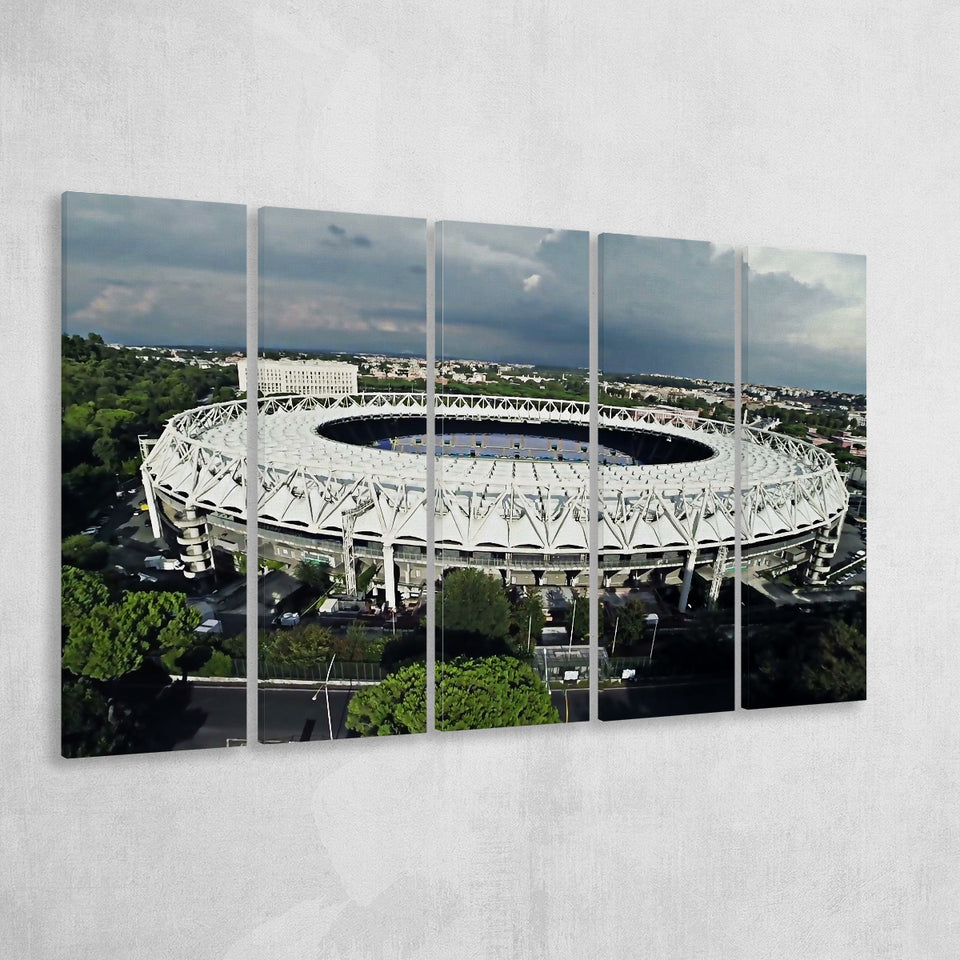 Stadio Olimpico, Stadium Canvas, Sport Art, Gift for him, Multi Panels B, Canvas Prints Wall Art Decor