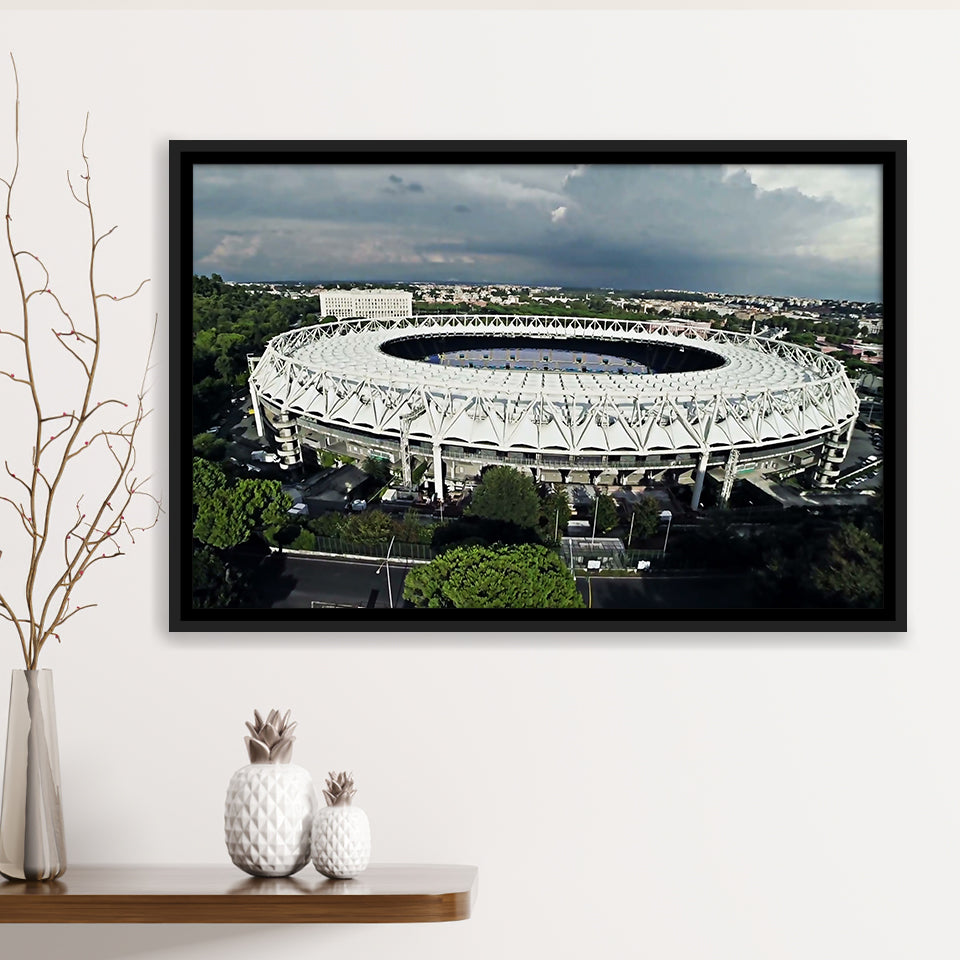 Stadio Olimpico, Stadium Canvas, Sport Art, Gift for him, Framed Canvas Prints Wall Art Decor, Framed Picture