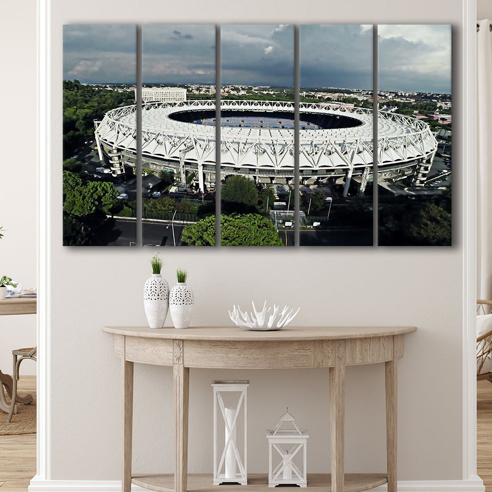 Stadio Olimpico, Stadium Canvas, Sport Art, Gift for him, Multi Panels B, Canvas Prints Wall Art Decor