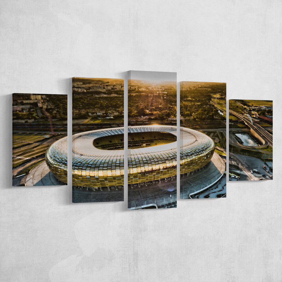 Stadion Energa Gdansk, Stadium Canvas, Sport Art, Large Canvas, Multi Panels, Canvas Prints Wall Art Decor