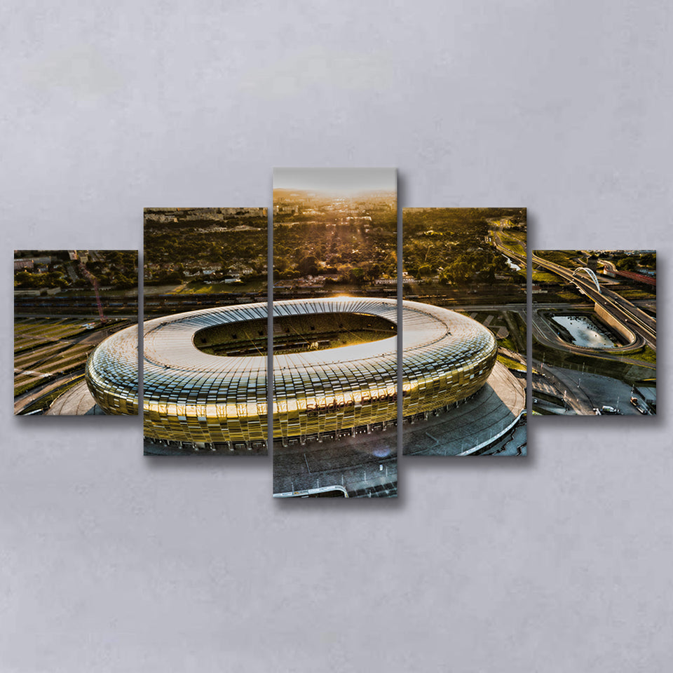 Stadion Energa Gdansk, Stadium Canvas, Sport Art, Large Canvas, Multi Panels, Canvas Prints Wall Art Decor