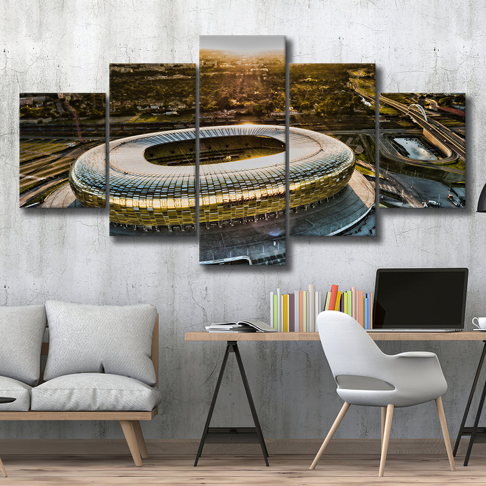 Stadion Energa Gdansk, Stadium Canvas, Sport Art, Large Canvas, Multi Panels, Canvas Prints Wall Art Decor