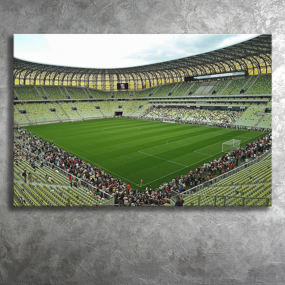 Stadium Arena Energa, Stadium Canvas, Sport Art, Gift for him, Fan Gift, Canvas Prints Wall Art Decor