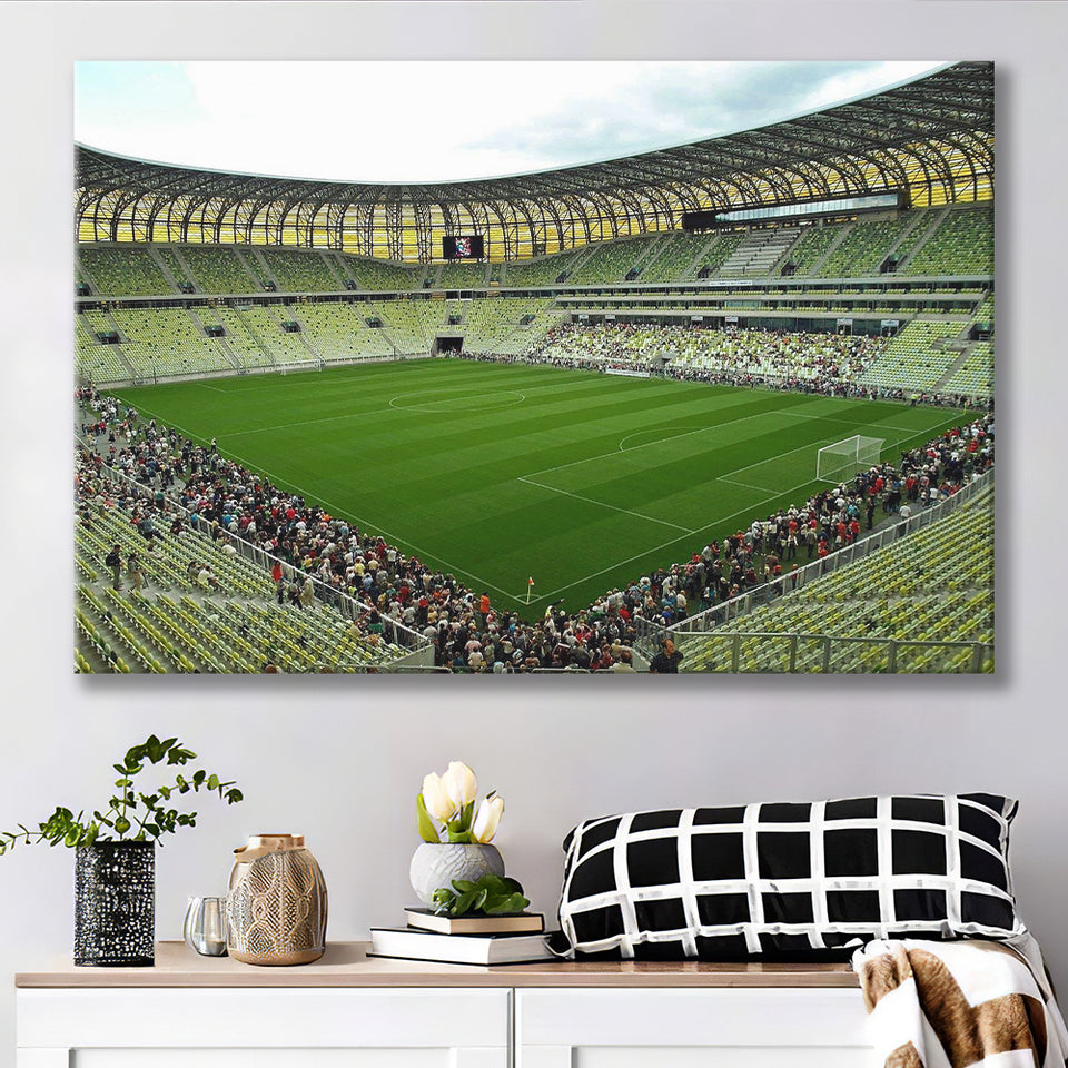 Stadium Arena Energa, Stadium Canvas, Sport Art, Gift for him, Fan Gift, Canvas Prints Wall Art Decor
