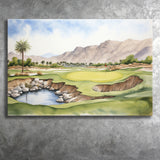 Stadium Golf Course Ink Watercolor Painting Canvas Prints Wall Art, Painting Art Home Decor