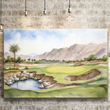 Stadium Golf Course Ink Watercolor Painting Canvas Prints Wall Art, Painting Art Home Decor