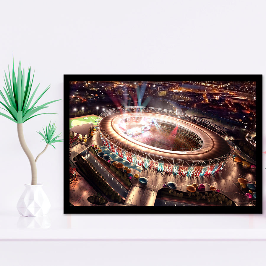 Stadium in London Olympics, Stadium Canvas, Sport Art, Gift for him, Framed Art Prints Wall Art Decor, Framed Picture