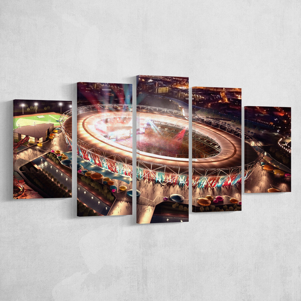 Stadium in London Olympics, Stadium Canvas, Sport Art, Large Canvas, Multi Panels, Canvas Prints Wall Art Decor