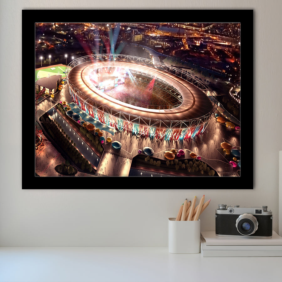 Stadium in London Olympics, Stadium Canvas, Sport Art, Gift for him, Framed Art Prints Wall Art Decor, Framed Picture