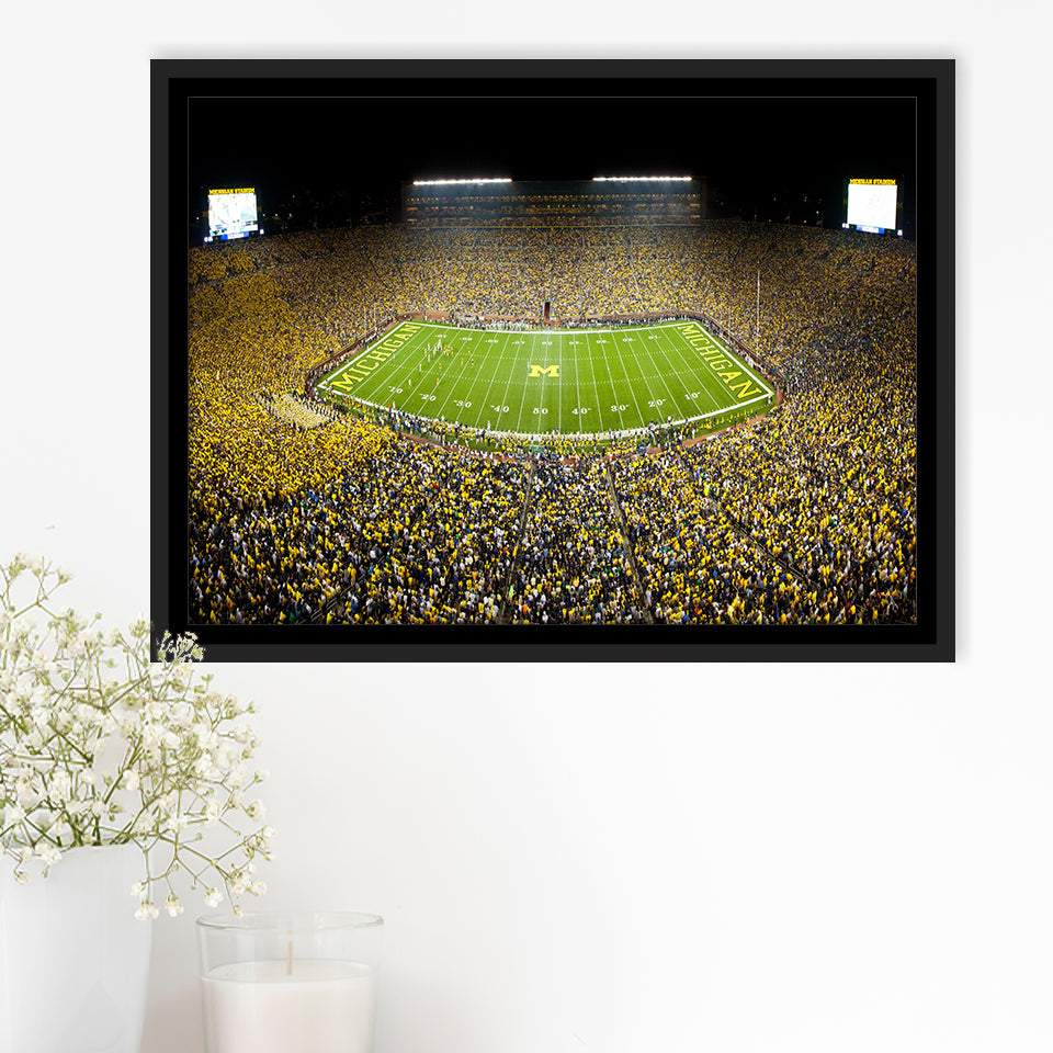 Stadium in Michigan, Stadium Canvas, Sport Art, Gift for him, Framed Canvas Prints Wall Art Decor, Framed Picture
