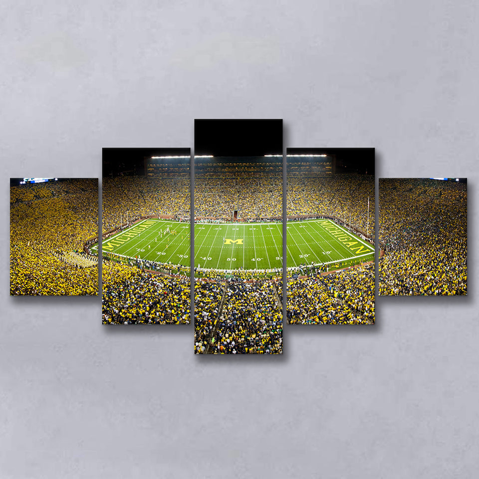Stadium in Michigan, Stadium Canvas, Sport Art, Large Canvas, Multi Panels, Canvas Prints Wall Art Decor
