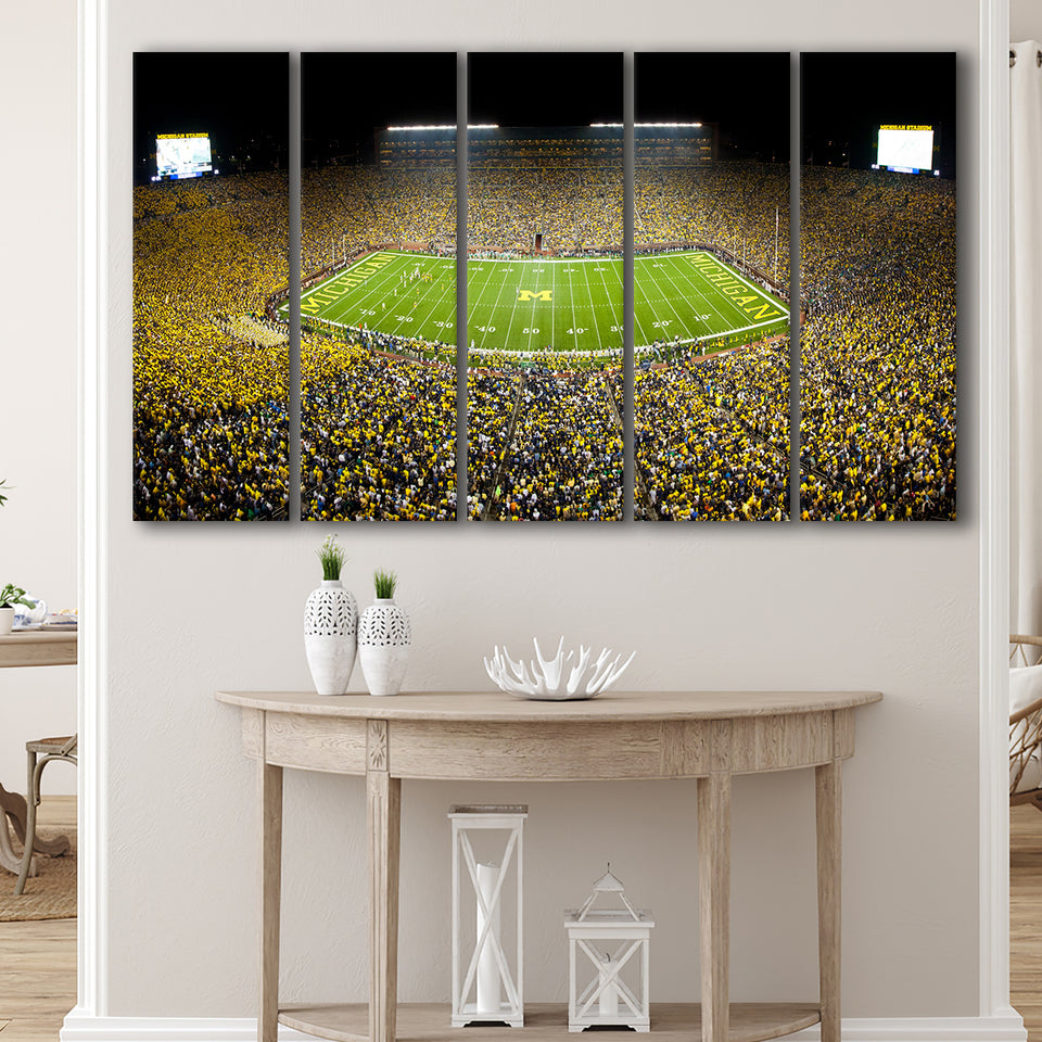 Stadium in Michigan, Stadium Canvas, Sport Art, Gift for him, Multi Panels B, Canvas Prints Wall Art Decor