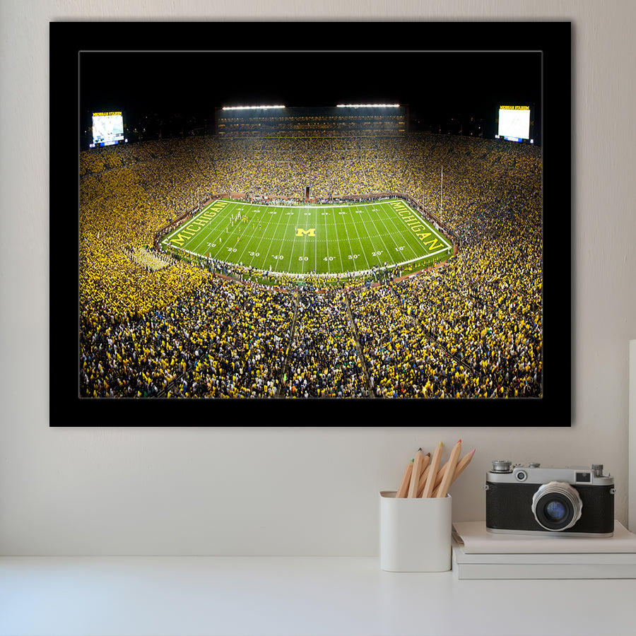Stadium in Michigan, Stadium Canvas, Sport Art, Gift for him, Framed Art Prints Wall Art Decor, Framed Picture