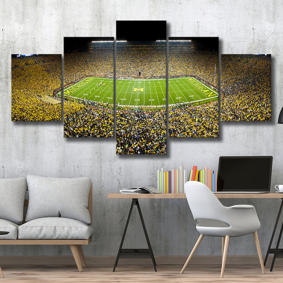 Stadium in Michigan, Stadium Canvas, Sport Art, Large Canvas, Multi Panels, Canvas Prints Wall Art Decor