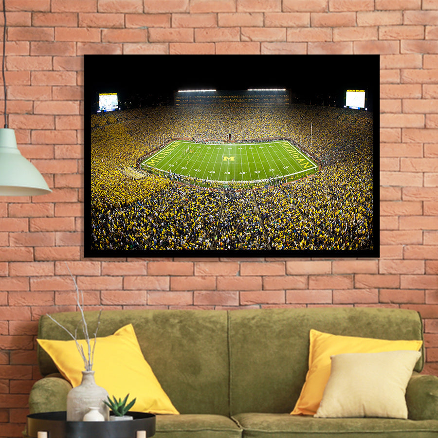 Stadium in Michigan, Stadium Canvas, Sport Art, Gift for him, Framed Art Prints Wall Art Decor, Framed Picture