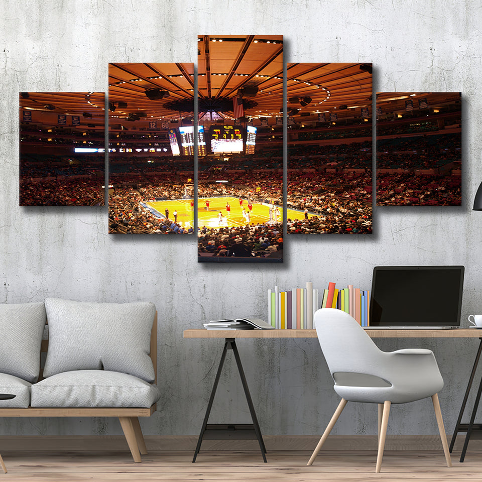 Stadium in New York Madison Garden, Stadium Canvas, Sport Art, Large Canvas, Multi Panels, Canvas Prints Wall Art Decor