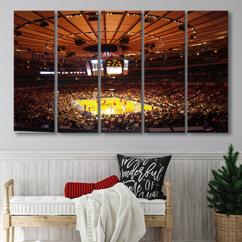 Stadium in New York Madison Garden, Stadium Canvas, Sport Art, Gift for him, Multi Panels B, Canvas Prints Wall Art Decor