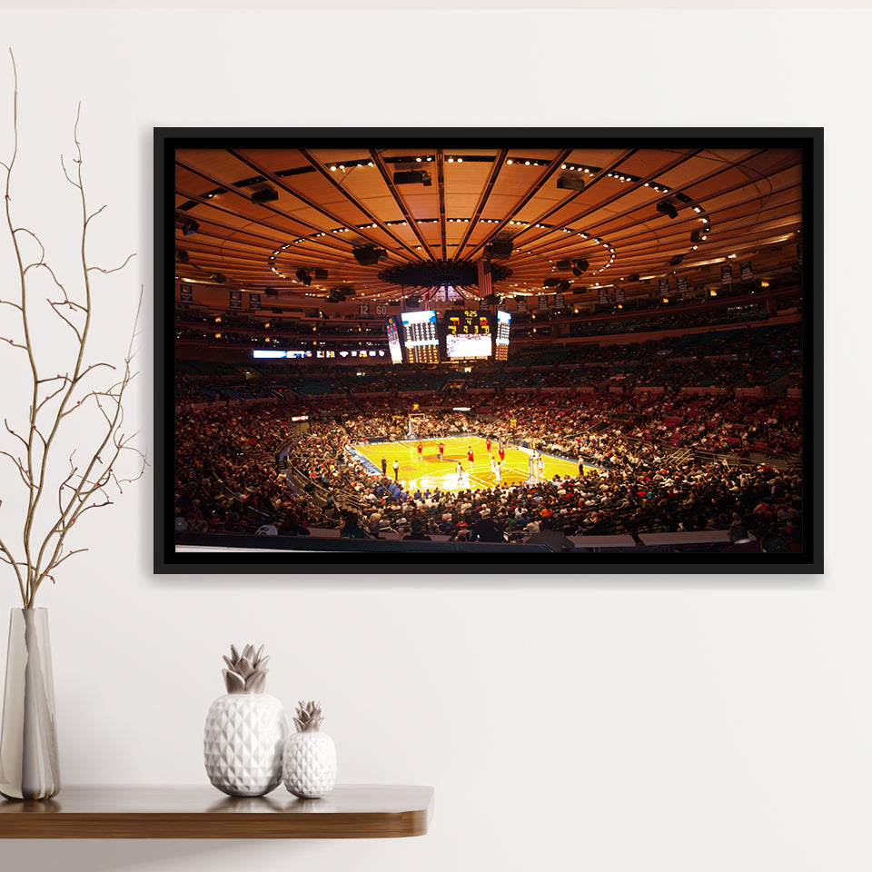Stadium in New York Madison Garden, Stadium Canvas, Sport Art, Gift for him, Framed Canvas Prints Wall Art Decor, Framed Picture