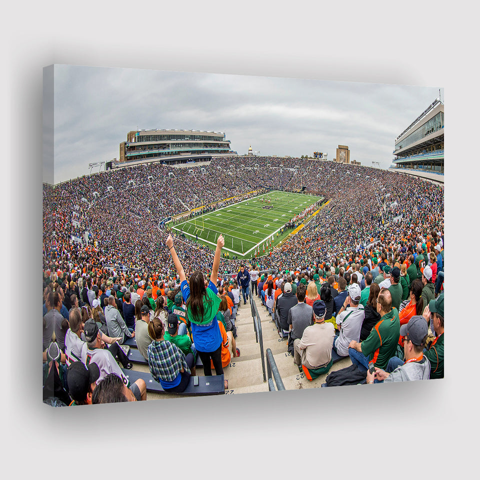 Stadium in Notre Dame, Stadium Canvas, Sport Art, Gift for him, Fan Gift, Canvas Prints Wall Art Decor