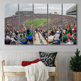 Stadium in Notre Dame, Stadium Canvas, Sport Art, Gift for him, Multi Panels B, Canvas Prints Wall Art Decor