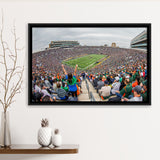 Stadium in Notre Dame, Stadium Canvas, Sport Art, Gift for him, Framed Canvas Prints Wall Art Decor, Framed Picture