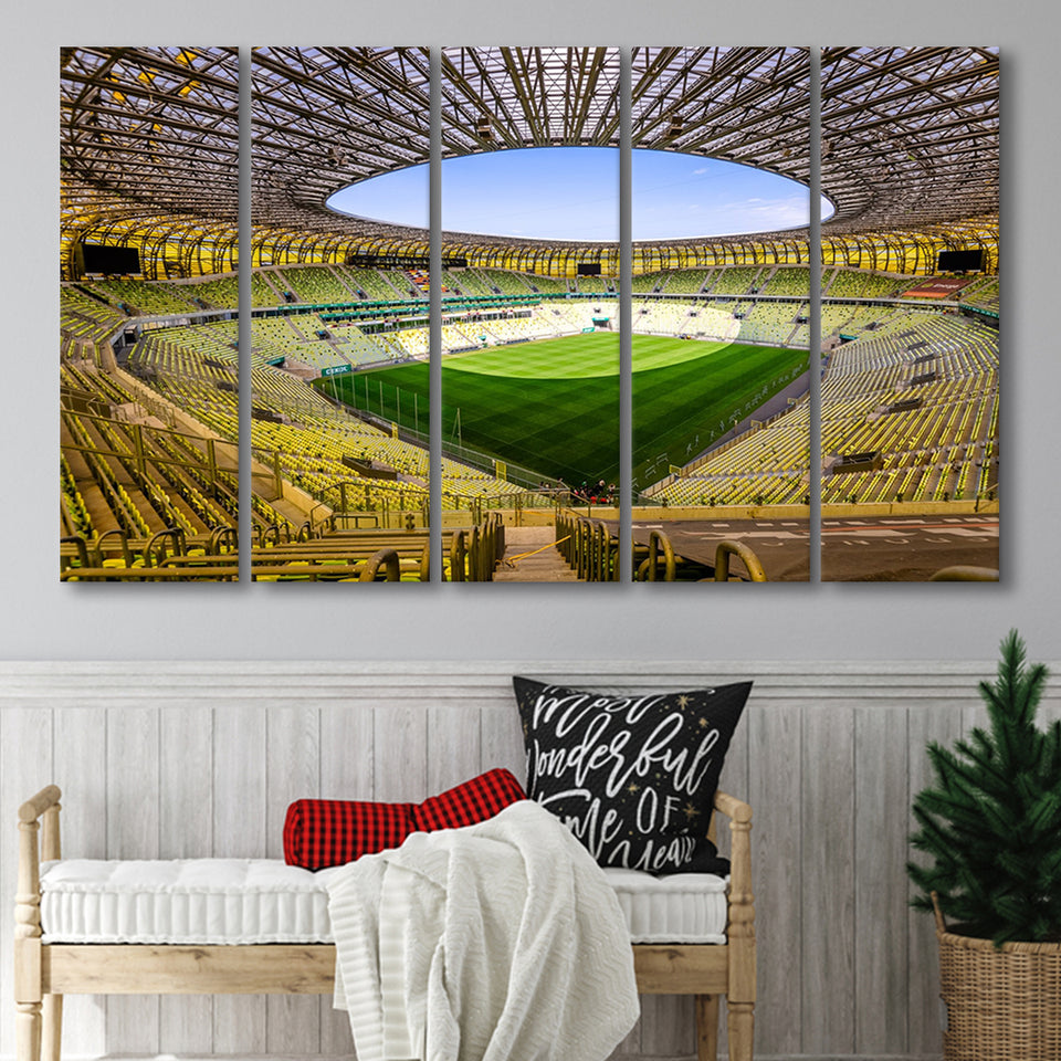 Stadoin Energa, Stadium Canvas, Sport Art, Gift for him, Multi Panels B, Canvas Prints Wall Art Decor