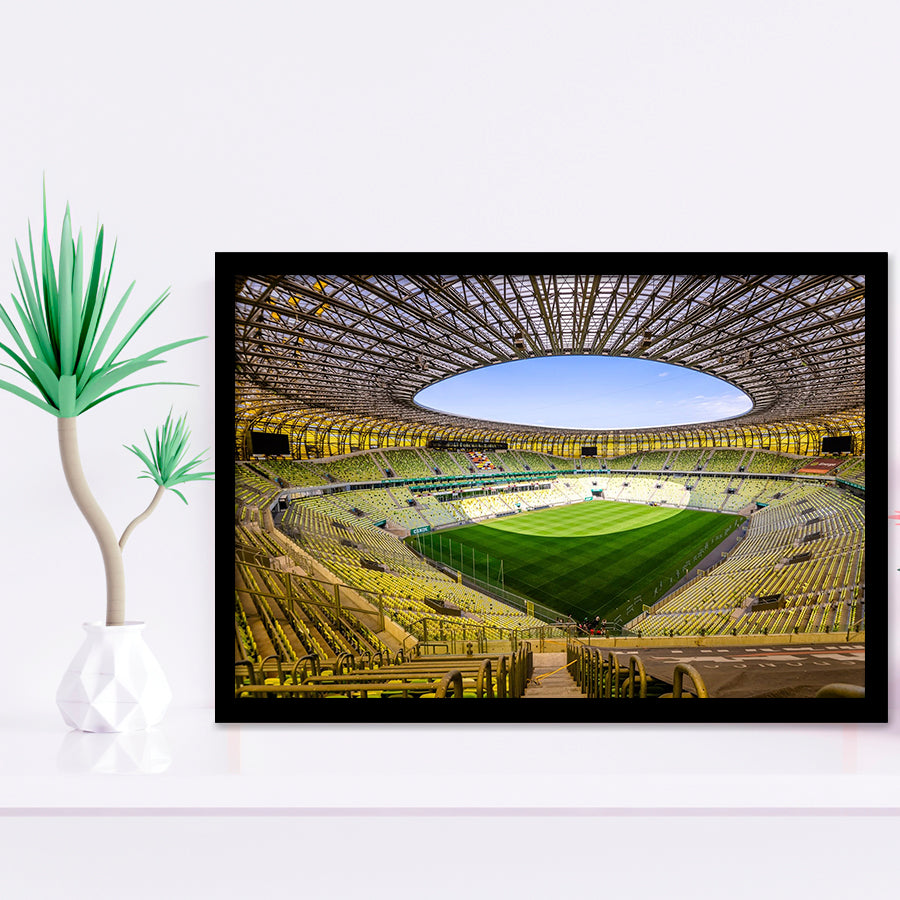 Stadoin Energa, Stadium Canvas, Sport Art, Gift for him, Framed Art Prints Wall Art Decor, Framed Picture