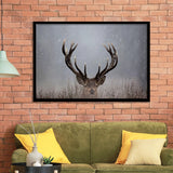 Stag Head In The Snow Framed Art Prints Wall Decor - Painting Prints,Wall Art, Framed Picture,For Sale