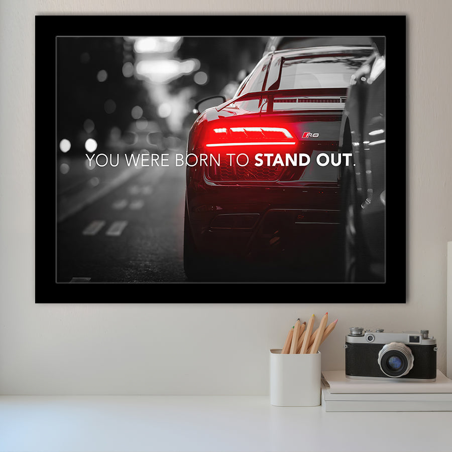 Stand Out Supercar Quote Inspirational Motivation Art Framed Art Prints Wall Decor - Painting Prints,Wall Art, Framed Picture,For Sale