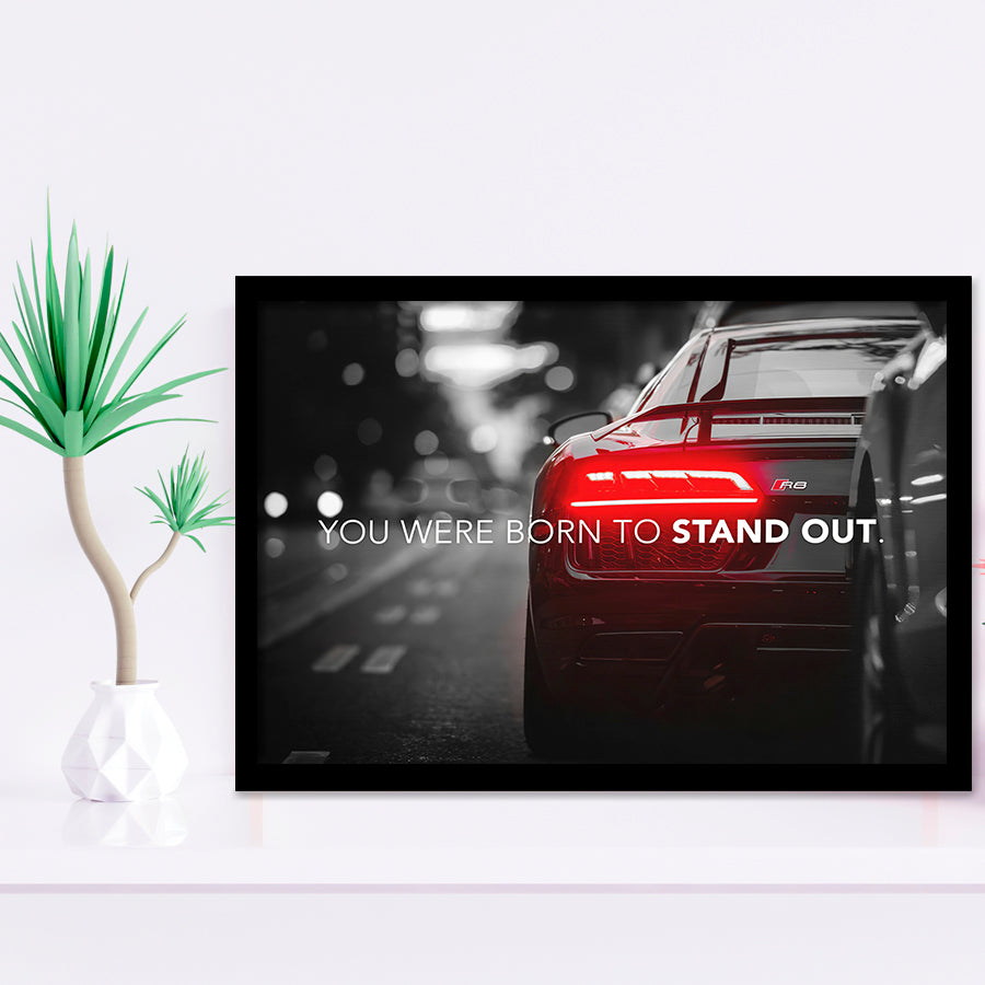 Stand Out Supercar Quote Inspirational Motivation Art Framed Art Prints Wall Decor - Painting Prints,Wall Art, Framed Picture,For Sale