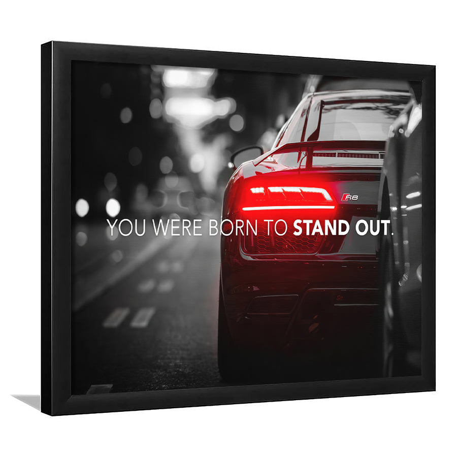 Stand Out Supercar Quote Inspirational Motivation Art Framed Art Prints Wall Decor - Painting Prints,Wall Art, Framed Picture,For Sale