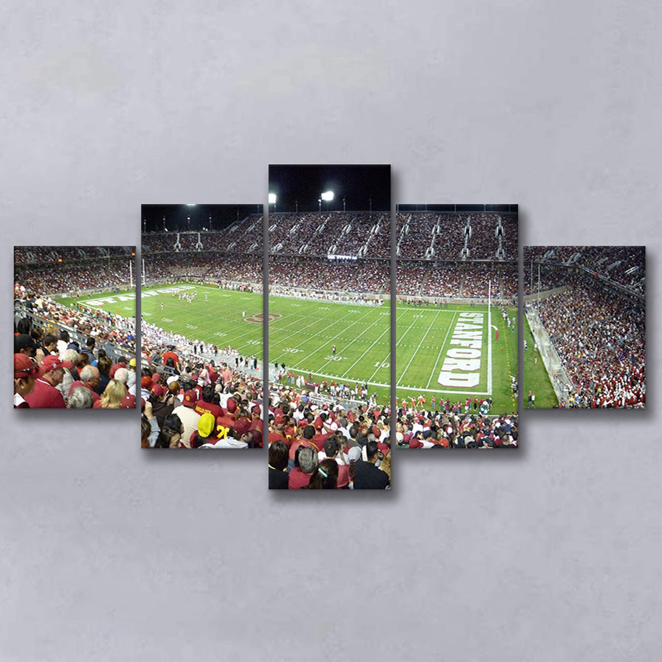 Stanford Cardinal Stadium Canvas Prints Stanford Stadium Wall Art American,Multi Panels,Sport Stadium Art Prints, Fan Gift